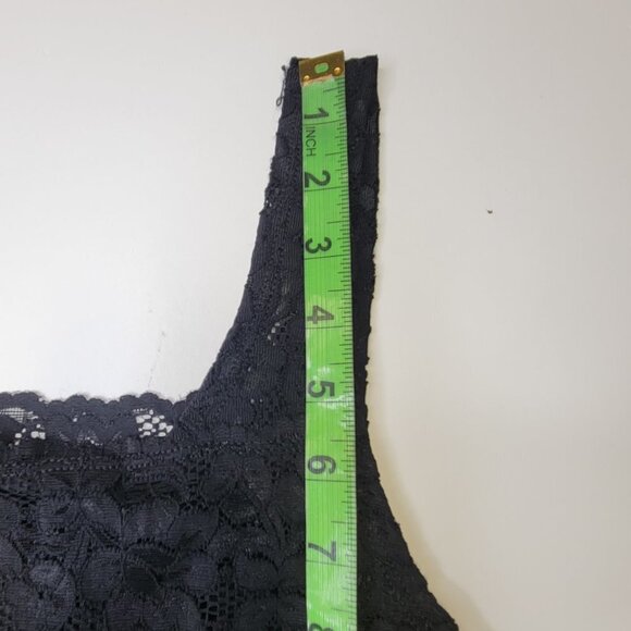 Black Lace Tank Top Lace Camisole Wide Straps Lace Top - Size L  Size XXL - Picture 12 of 13